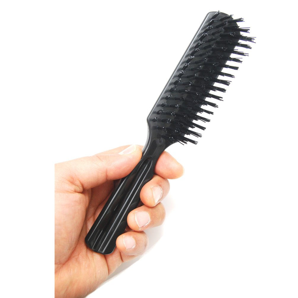 Skiennix Hair Comb - 7.5" Pocket Brush with Nylon Bristles for All Hair Types - Black (Pack of 2)