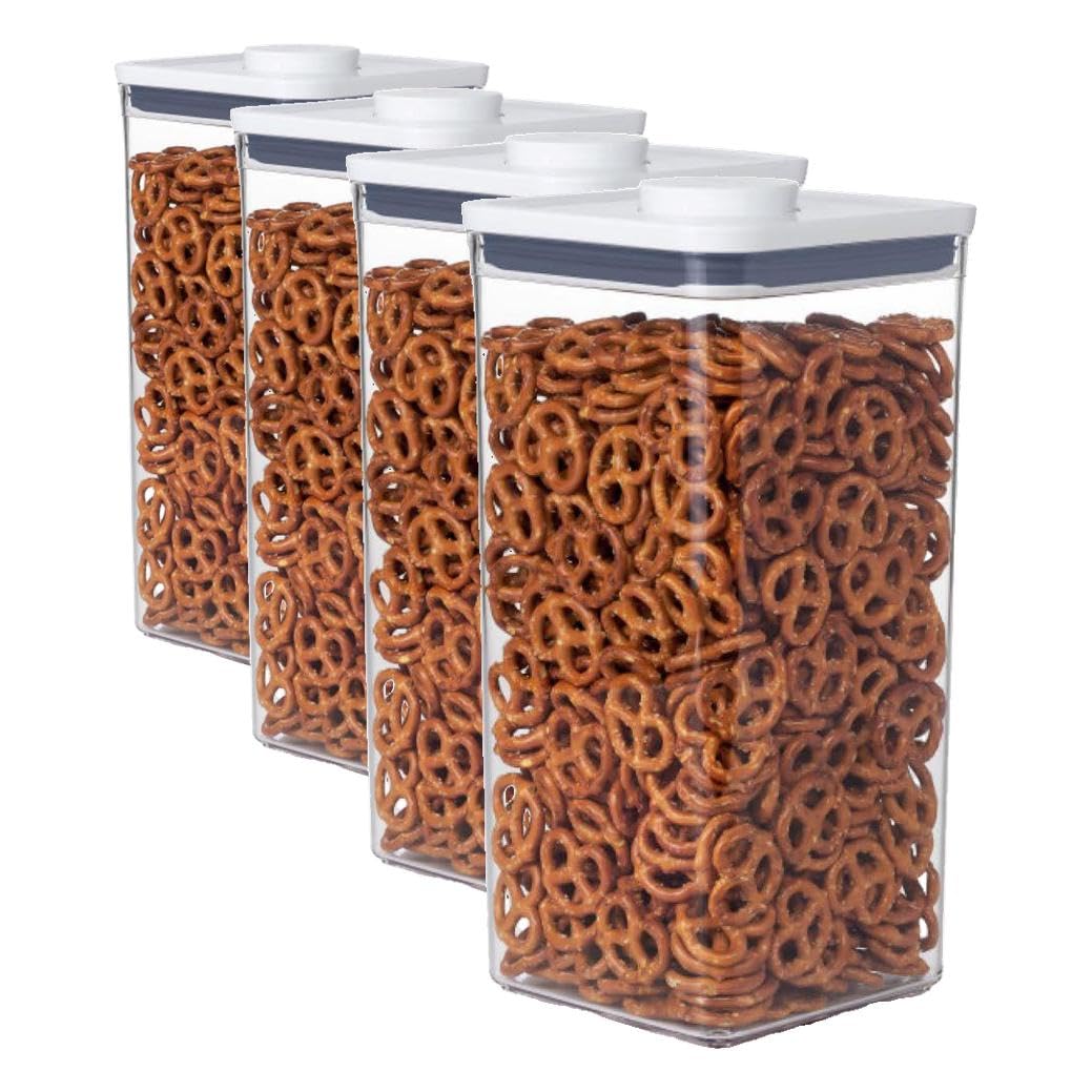 OXO Good Grips POP Container - Airtight Food Storage - Small Square Tall 2.3 Qt Ideal for spaghetti, linguini and lasagna