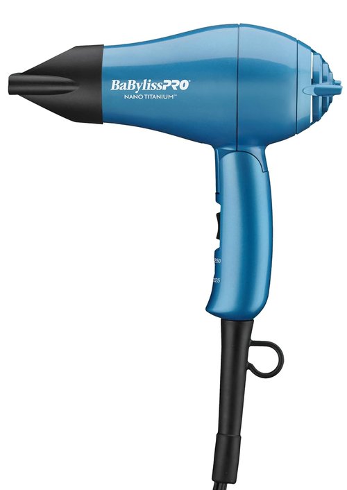 Nano Titanium Travel Hair Dryer, 1000 Watt Professional Blow Dryer with Concentrator Nozzle, Foldable Handle, Dual Voltage