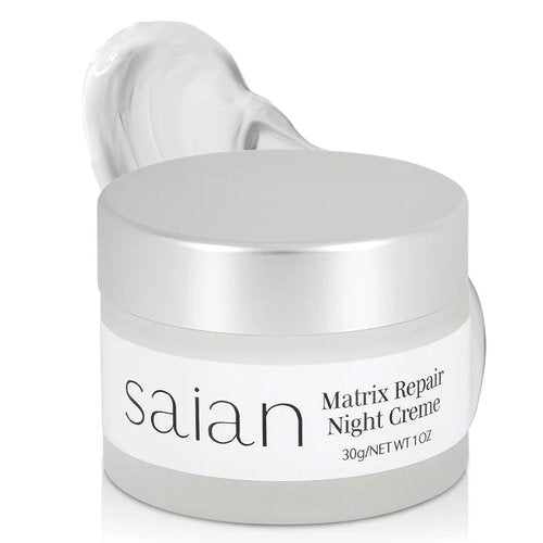 Saian Anti-Aging Night Cream - Hydrating Moisturizer with Hyaluronic Acid & Squalane | Wrinkle Repair & Skin Tightening 1oz