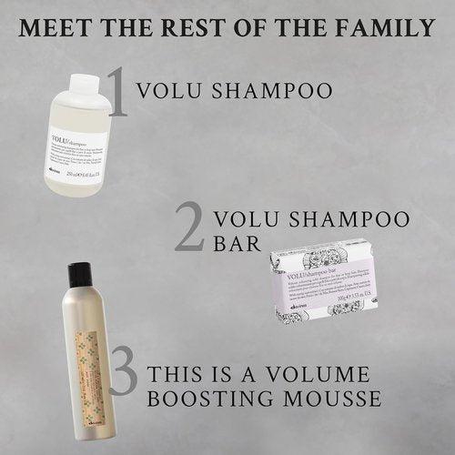 Davines VOLU Shampoo - Volumizing Gentle Cleanser for Fine Hair | Travel Size 2.54 Fl Oz