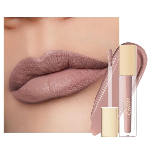 Oulac Matte Liquid Lipstick - Long-Lasting Pink Nude Stain | Waterproof, Creamy Formula with Vitamin E