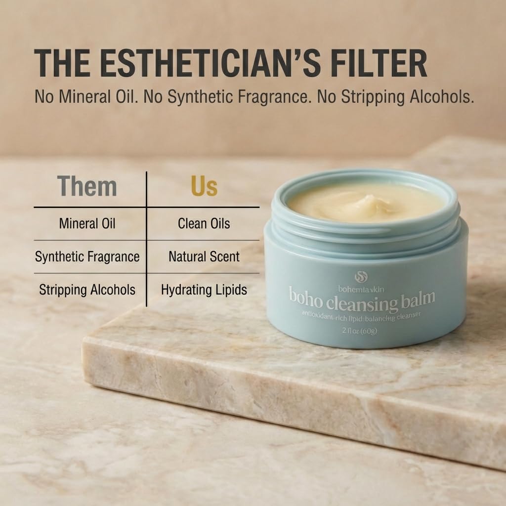 Bohemia Skin Boho Cleansing Balm - Hydrating Makeup Remover for Sensitive Skin | Manuka Honey & Sea Buckthorn (2oz)