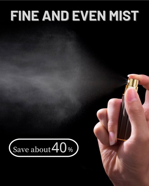 BRARIOS Travel Perfume Atomizer Refillable,Empty Portable Cologne Dispenser,Mini Aftershave Sprayer for Men and Women (Gold/5ml)