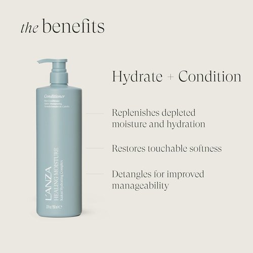 L'ANZA Healing Moisture Conditioner - Deep Hydration & Frizz Control for Dry, Damaged Hair | Sulfate Free