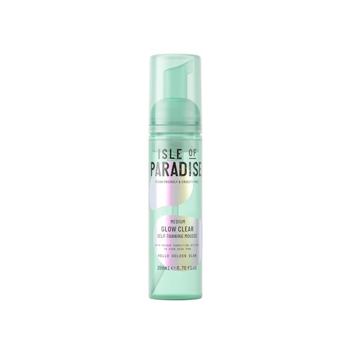 Isle of Paradise Glow Clear Self Tanning Mousse - Vegan Color Correcting Foam, 6.76 Fl Oz