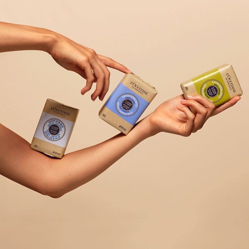 L'OCCITANE Shea Butter Soap Bar - Extra-Gentle Cleansing & Moisturizing for Soft Skin | Vegan, Soothing Scents