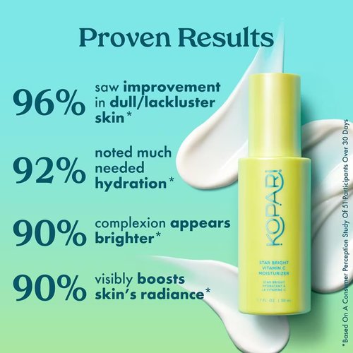 Kopari Star Bright Vitamin C Moisturizer - Lightweight Formula with Starfruit & Niacinamide, 1.7oz | Brightens & Evens Skin Tone