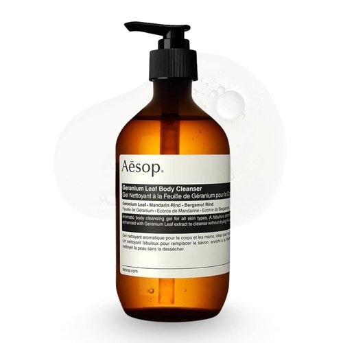 Aesop Geranium Leaf Body Cleanser - Refreshing Shower Gel with Geranium, Mandarin & Bergamot | 500 mL / 16.9 oz