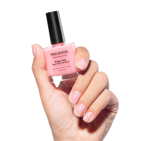 Ridge Filler Base Coat 3-in-1 Nail Strengthener Growth for Damaged Uneven Nails & Ridges, Nourish VE & Protein-Fortifying Leveling Base for Smooth, Flawless Polish | Vegan Cruelty Free