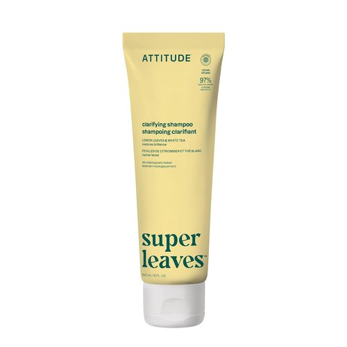 ATTITUDE Clarifying Hair Shampoo - EWG Verified, Restores Shine with Natural Ingredients | 8 Fl Oz