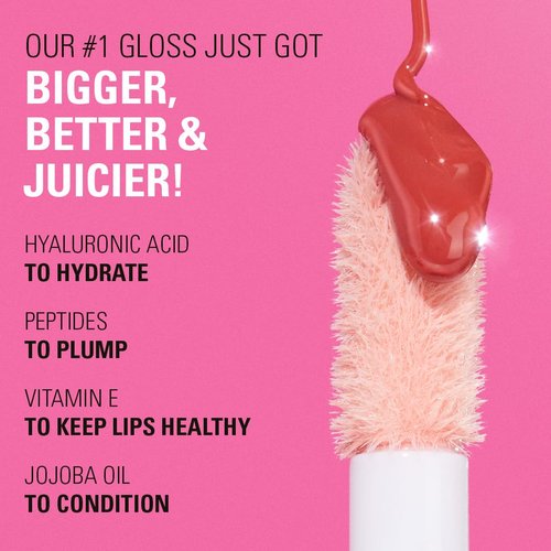 Revolution Pout Bomb Plumping Lip Gloss - Buildable High Shine Hydration | Vegan & Cruelty-Free, Glaze Clear, 0.15 fl oz