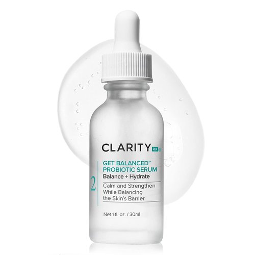ClarityRx Probiotic Hydrating Face Serum - Natural Skin-Balancing Treatment with Hyaluronic Acid for Normal & Aging Skin