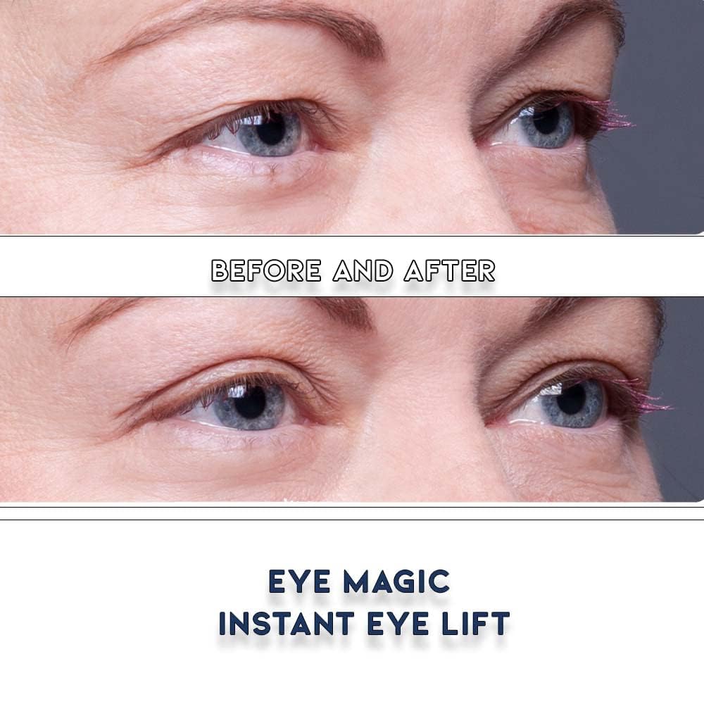 Eye Magic Combo Pack: 128 Eyelid Lift Strips - 64 Regular & 64 Large Sizes | Non-Surgical Eyelid Lift Solution for Natural Looking, Youthful Eyes