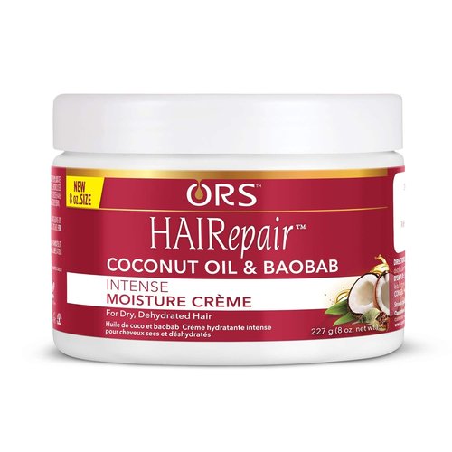 ORS HAIRepair Coconut Oil & Baobab Intense Moisture Crème - 8 Oz for Dry, Dehydrated Hair