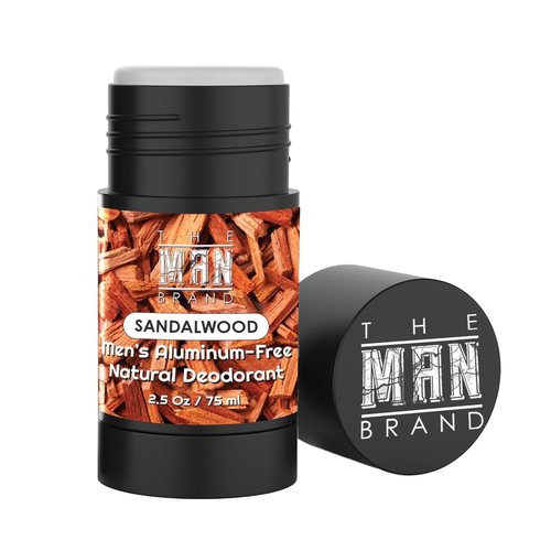 Sandalwood Deodorant for Men | All-Natural, Aluminum-Free & Baking Soda-Free (2.5 oz)