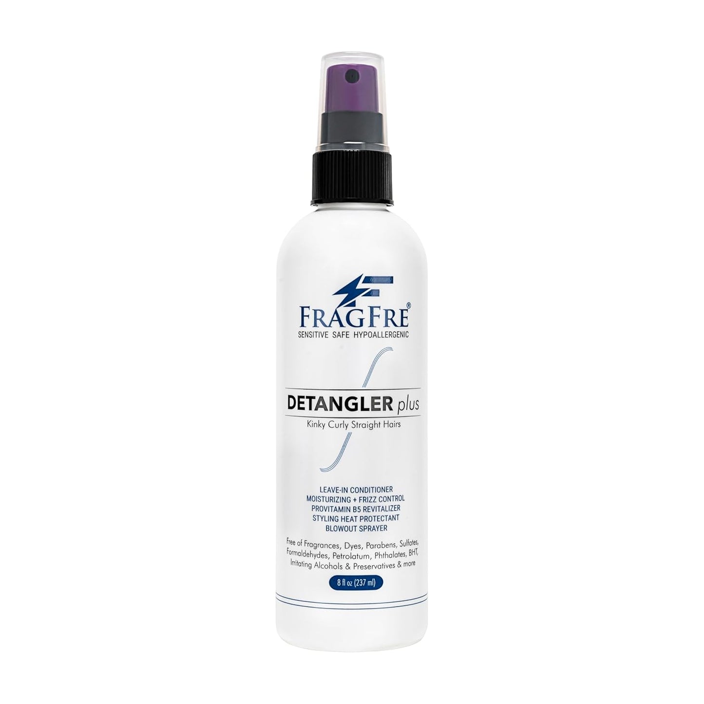 Skiennix Detangler Plus Styling Hair Spray - Heat Protectant & Blowout Spray, 8 oz | Fragrance-Free, Hypoallergenic, Anti-Frizz
