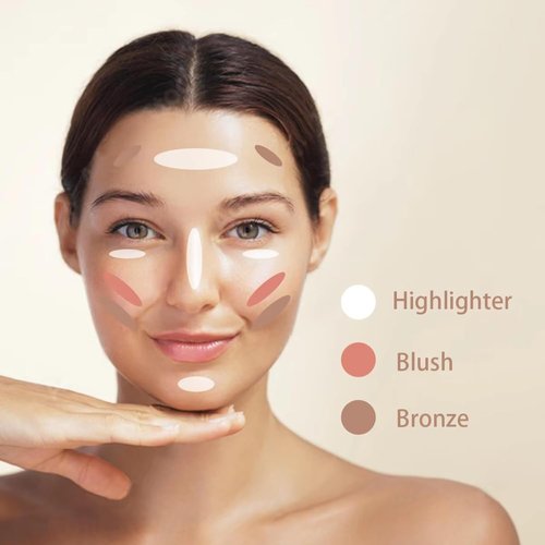 Baked Blush | 3-in-1 Contour Palette by Baked Blush - Satin Silky Smooth Makeup Powder (003-Medium)