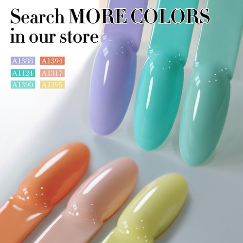 Double Rhythm 15ML Gel Nail Polish Pure Sheer Same Color Same Bottle Soak Off Gel Polish Art Manicure Salon DIY at Home for Women (Sea Blue-A1124)
