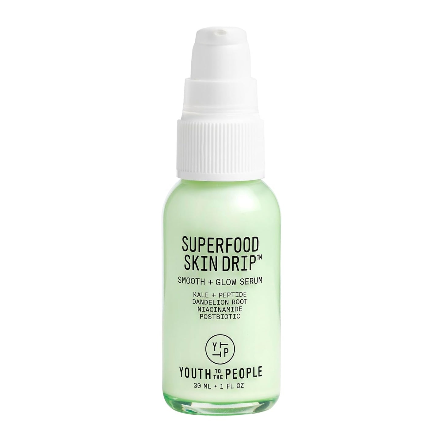 Youth To The People Superfood Skin Drip Face Serum - Strengthens Skin Barrier & Evens Tone | 1 fl oz, Vegan, 5% Niacinamide, Kale, Peptides, Ceramides