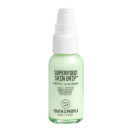 Youth To The People Superfood Skin Drip Face Serum - Strengthens Skin Barrier & Evens Tone | 1 fl oz, Vegan, 5% Niacinamide, Kale, Peptides, Ceramides