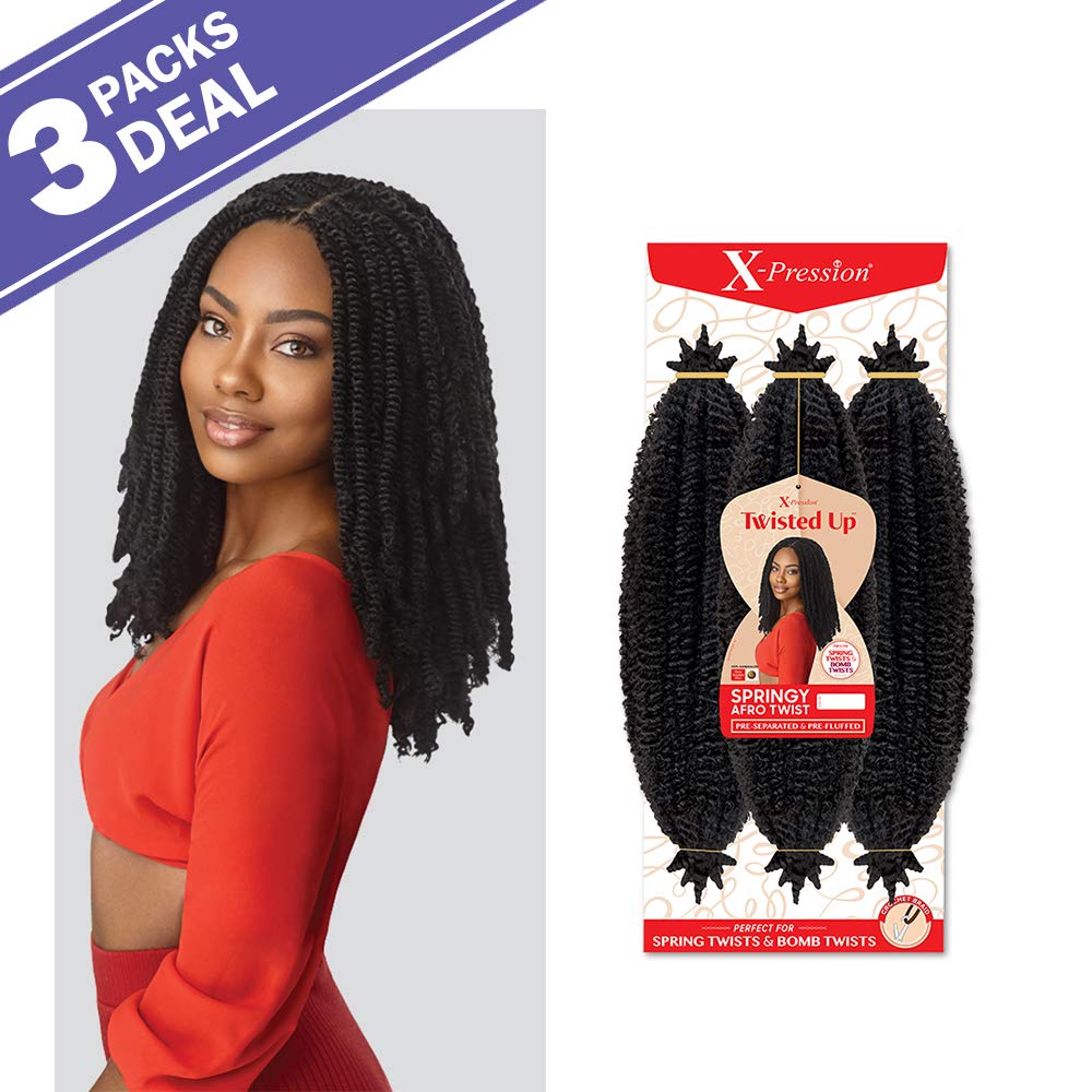 MULTI PACK DEALS! Outre Synthetic Braid - X PRESSION TWISTED UP SPRINGY AFRO TWIST 16 (3-PACK, 2)