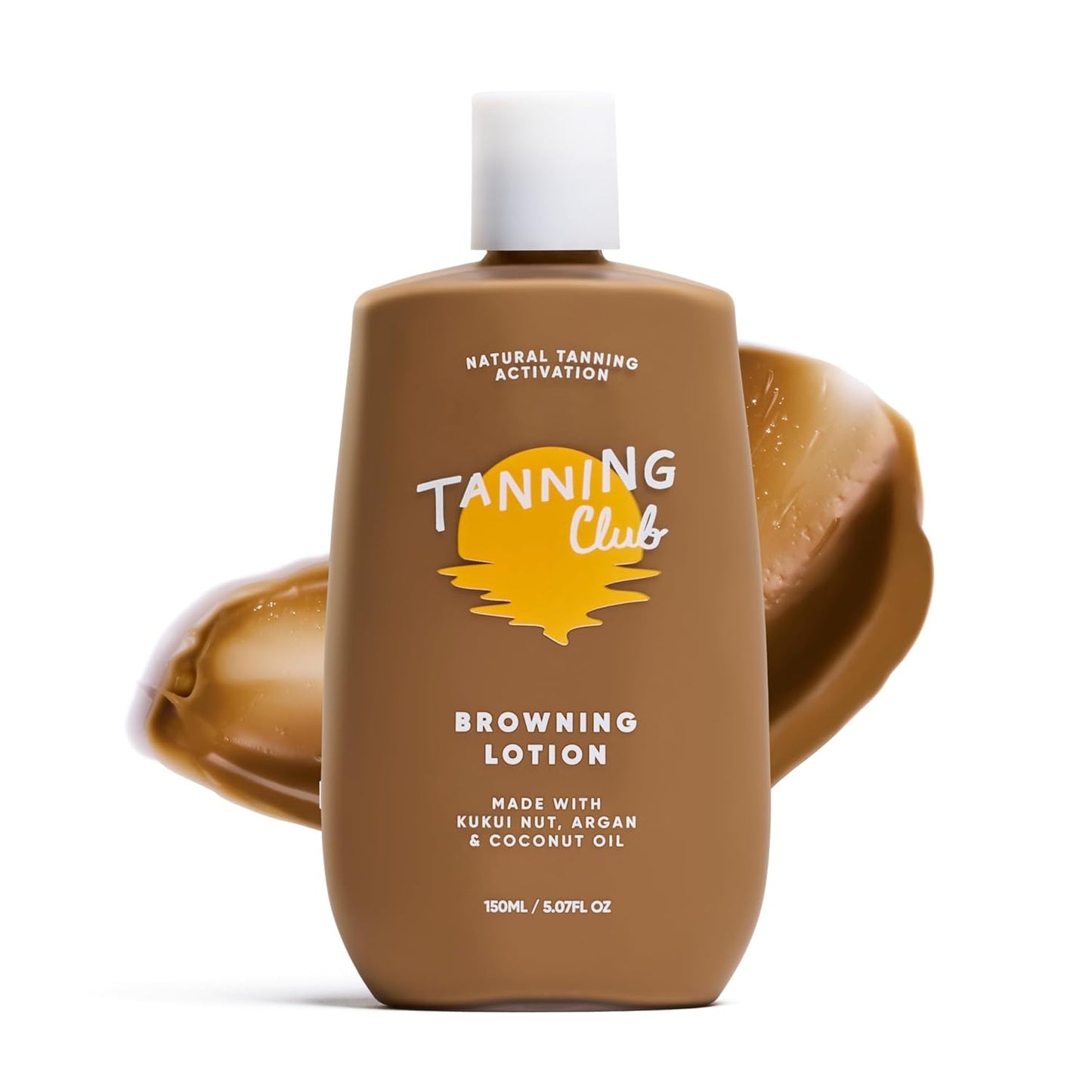 Tanning Club Browning Lotion - Sun Tanning Accelerator with Kukui Nut & Argan Oils - 150 mL