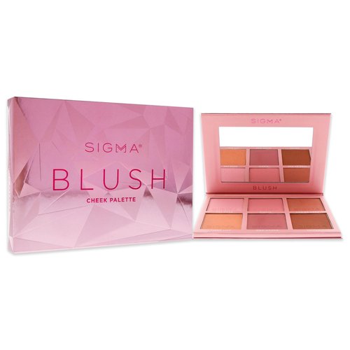 Sigma Beauty Blush Palette - Matte and Shimmer Blush Palette with 6 Hues - Vegan, Buttery Soft Pressed Powder Blush Compact