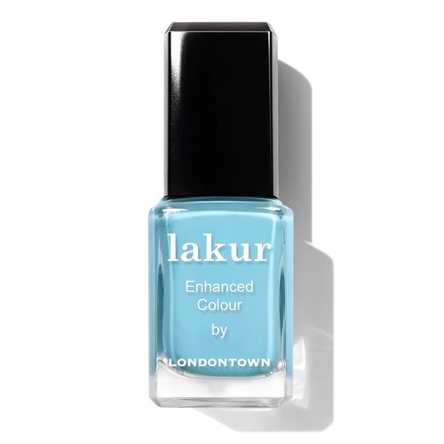 LONDONTOWN Lakur Nail Polish - Long-Lasting Blue Color, Streak-Free & Chip-Resistant | 21+ Free Non-Toxic Vegan Formula, 0.4 Fl Oz