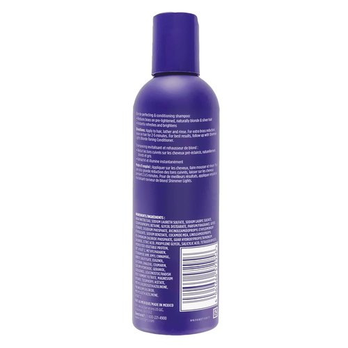 Clairol Professional Shimmer Lights Purple Shampoo - Neutralizes Brass & Yellow Tones | For Blonde, Silver, Gray & Highlighted Hair