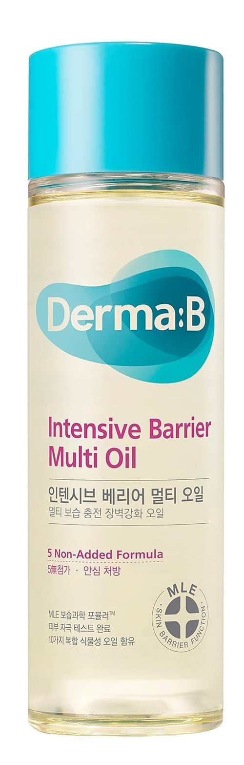 Derma B | Intensive Barrier Multi-Use Body Oil | Moisturizing & Non-Sticky | 4.56 fl oz (135ml)
