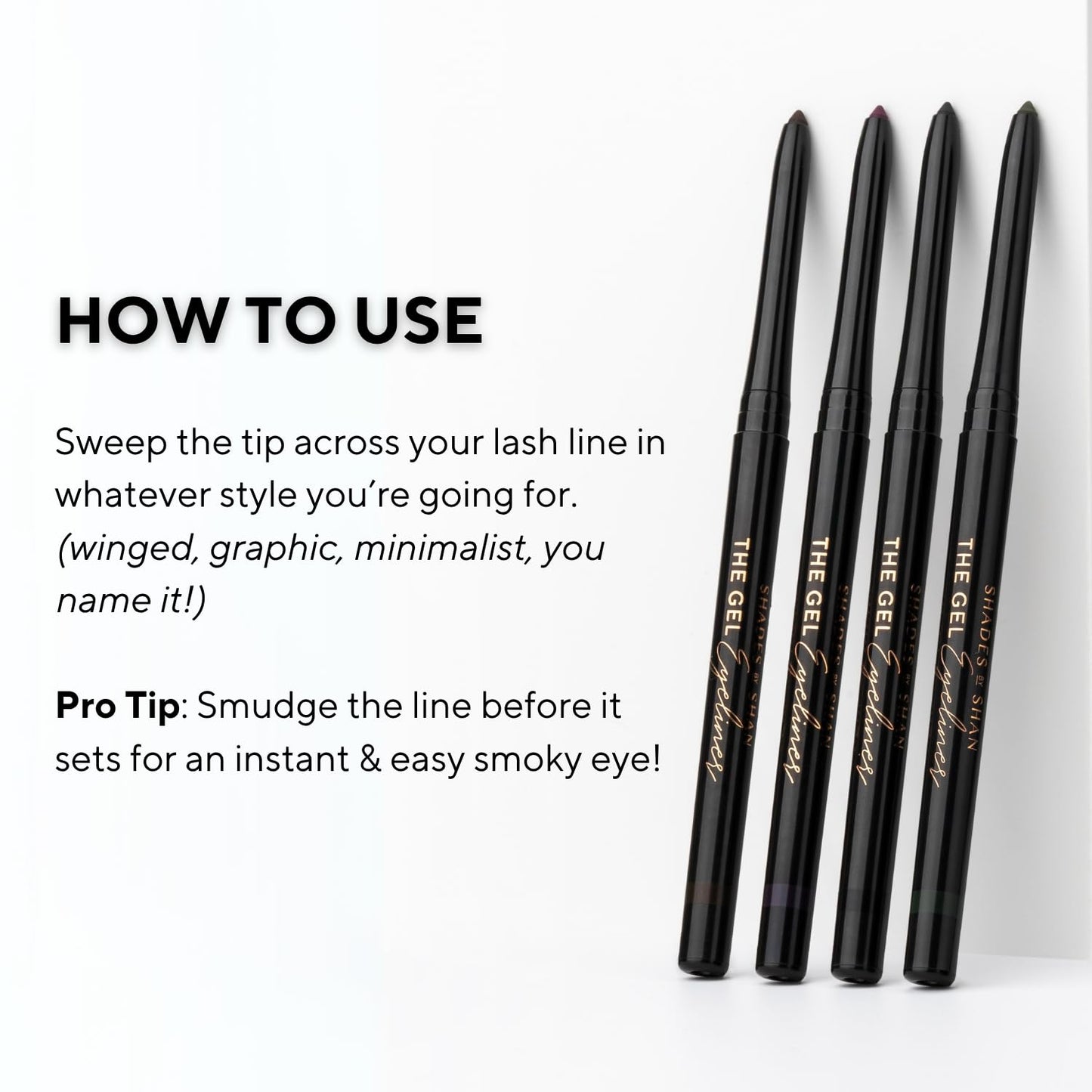 Shades By Shan Gel Eyeliner - Long-Lasting, Smudge-Proof, Vegan Formula in Black Tea