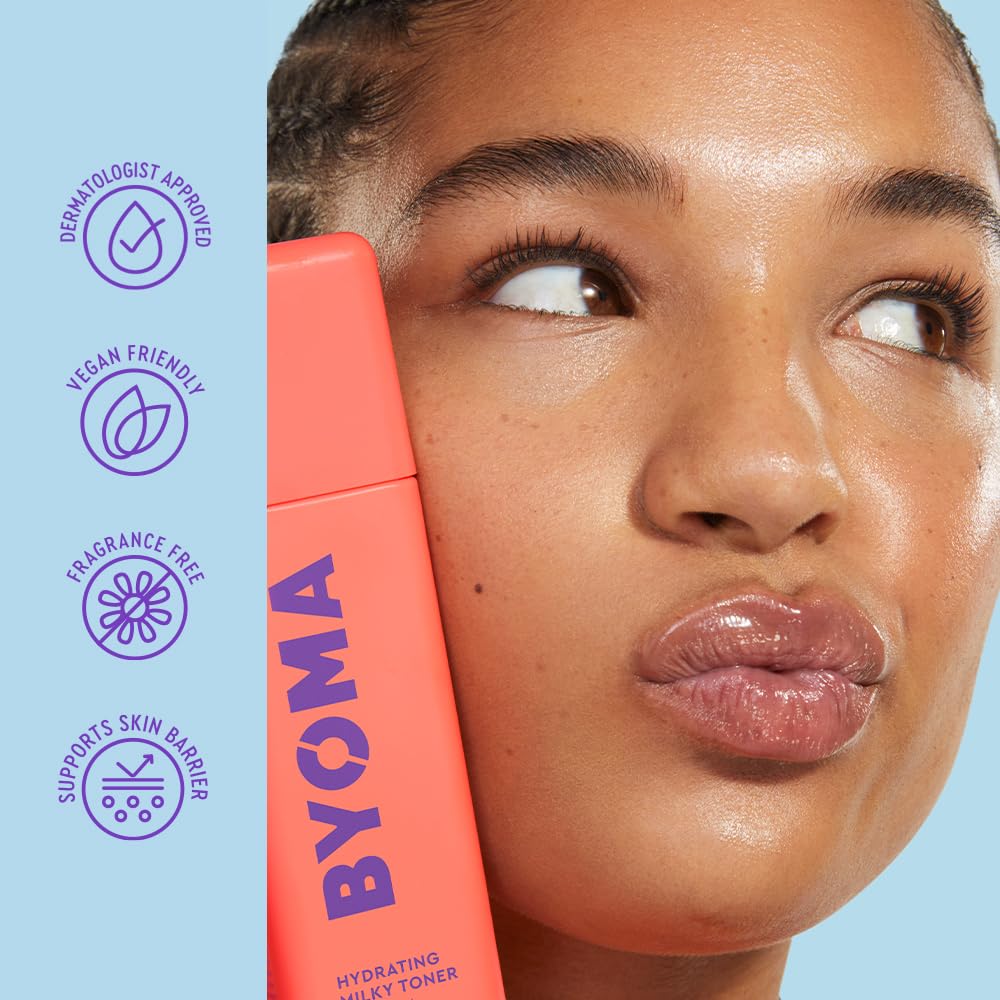 BYOMA Hydrating Milky Toner - Ultra Hydrating Face Toner for Dewy Skin - Soothes, Locks in Moisture - 5.07 fl oz