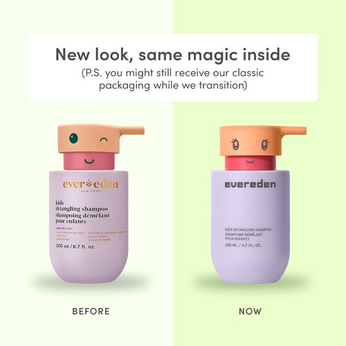 Evereden Kids Shampoo - Gentle Detangling Formula for Curly or Straight Hair | Sulfate-Free, Hypoallergenic | 6.7 fl oz