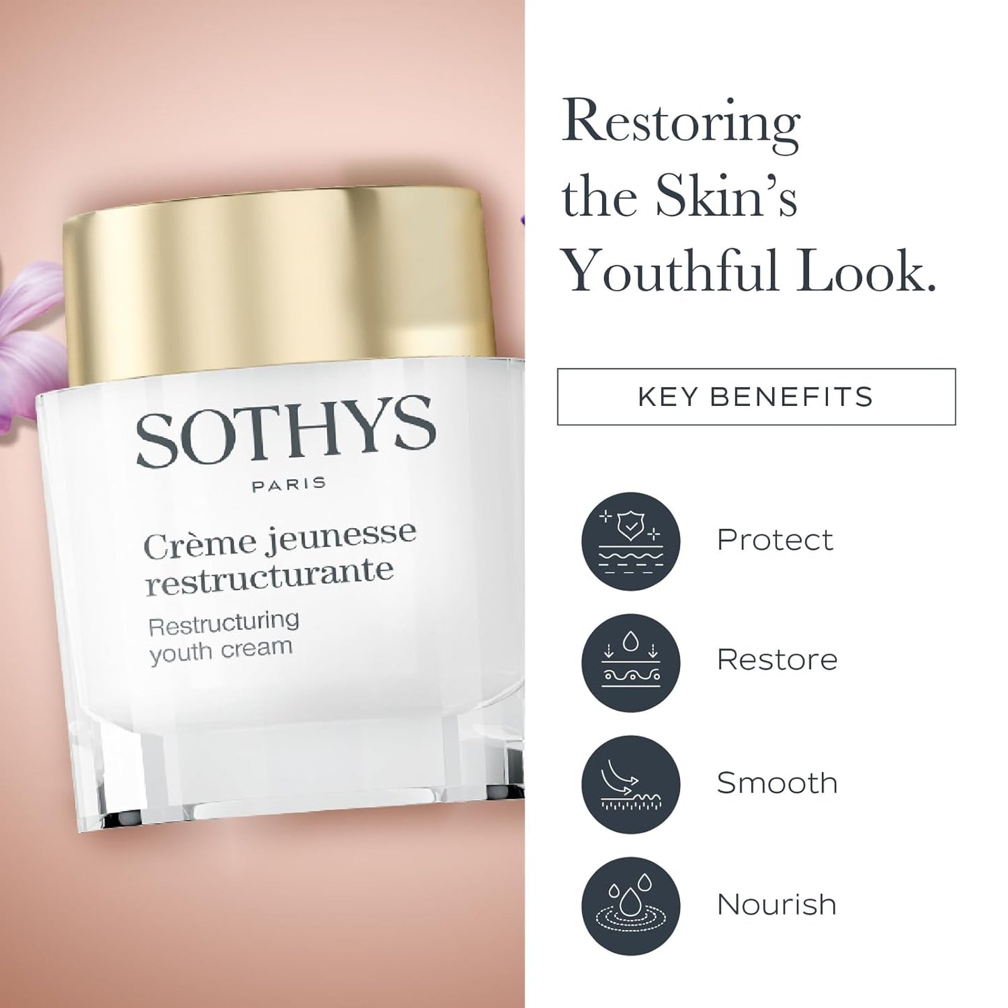 SOTHYS Restructuring Youth Cream - Anti-Wrinkle Face Moisturizer | Hydrating Facial Lotion