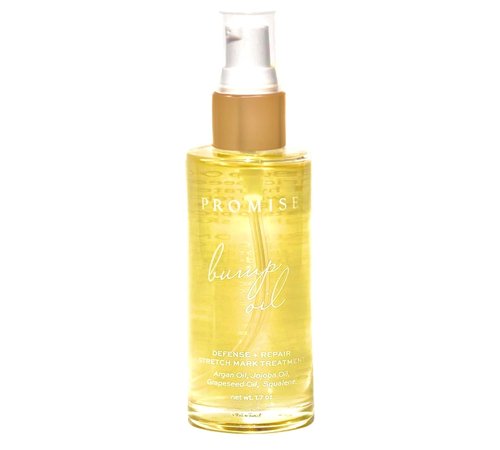 Promise Stretch Mark Prevention Bump Oil - Non-Toxic Vegan Pregnancy Skincare | Fast-Drying Defense & Repair