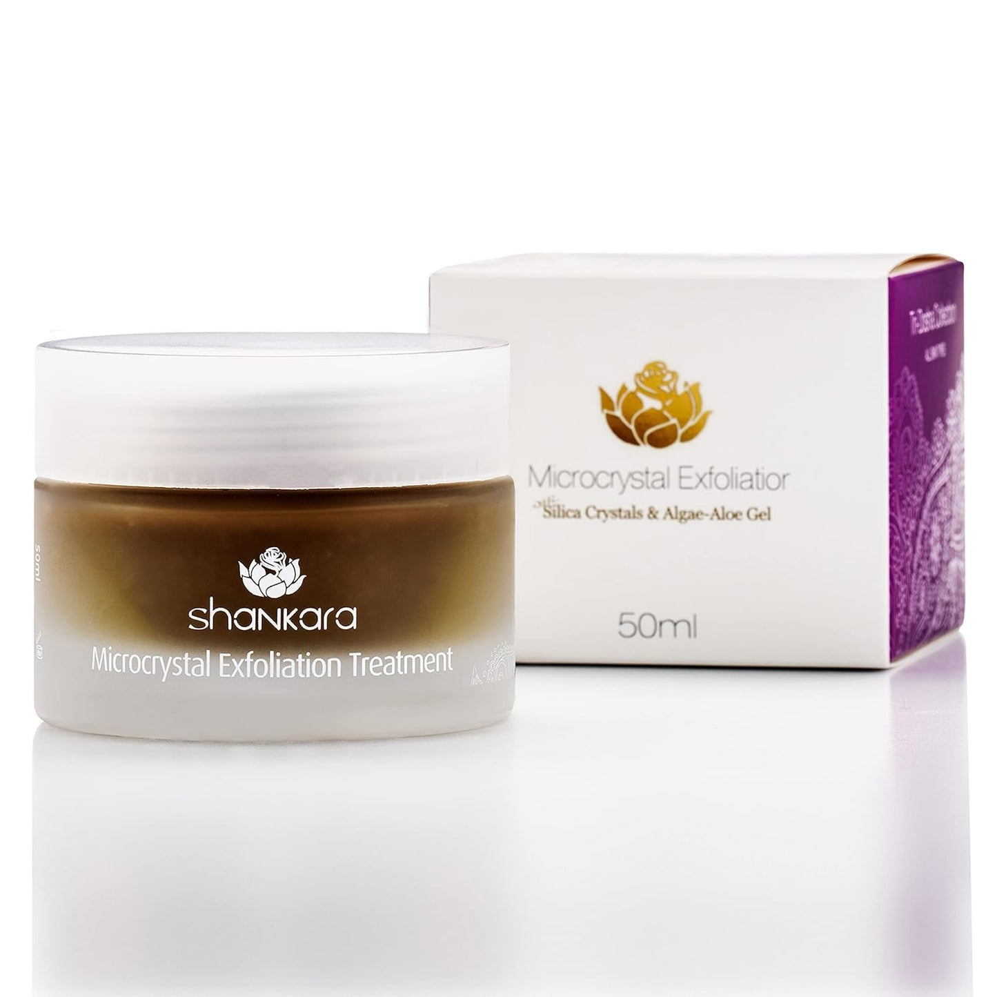 Shankara Exfoliating Face Scrub - Algae & Aloe Gel with Turmeric, Lavender & Papaya | 50 ml for Rejuvenating Skin
