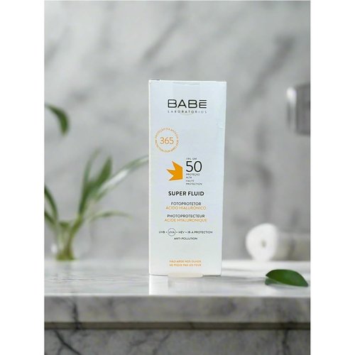 Babe Super Fluid Sunscreen SPF 50 - Lightweight, Non-Greasy Facial Protection | Broad Spectrum UVA/UVB | 1.69 fl oz