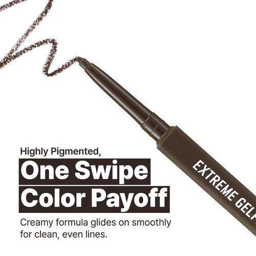 CLIO Extreme Gelpresso Pencil Eyeliner - Waterproof, High Pigment, Smudge Resistant, 001 Black Brown