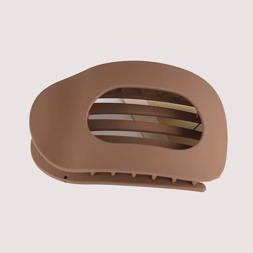 Matte Geometric Hair Claw Clip - 9.5cm Large Non-Slip Oval Resin Hairpin