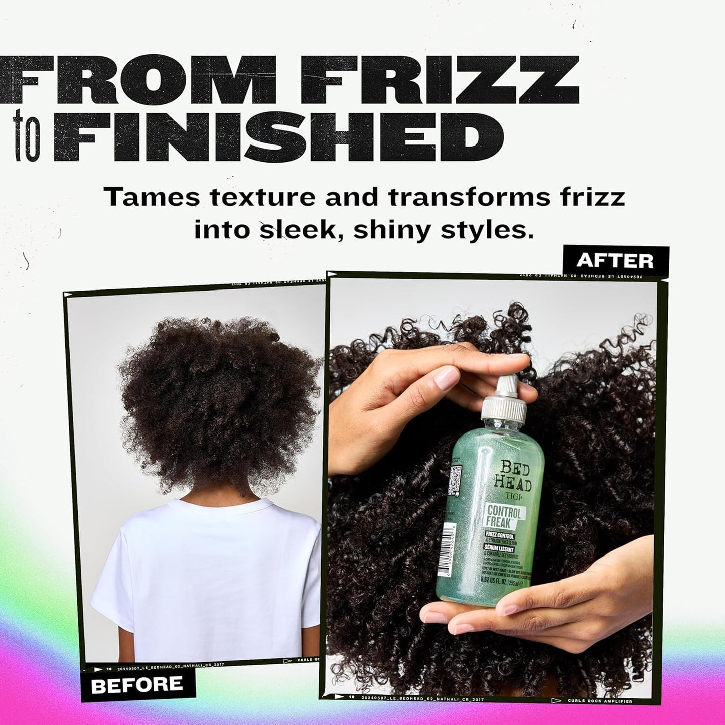 TIGI Hair Serum - Control Freak for Curly & Frizzy Hair | 8.62 Fl Oz Hair Care Solution