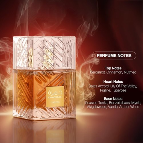 Lattafa Khamrah – Warm Spicy Vanilla Amber Fragrance, Unisex Perfume, 100 ml