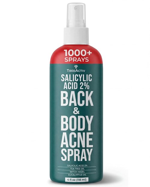 Back Acne Spray by [Brand Name] - 2% Salicylic Acid & Tea Tree Oil Mist for Fast Relief | 4 fl oz