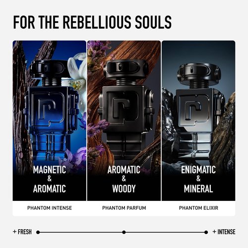 Phantom Eau de Parfum for Men - Long-Lasting Aromatic Ambery Fragrance with Lavender & Vanilla - Refillable Spray