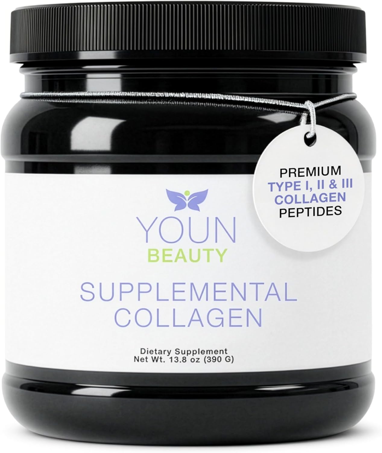 YOUN Beauty Collagen Powder | Unflavored Multi-Collagen Peptides for Skin Health - 30 Servings
