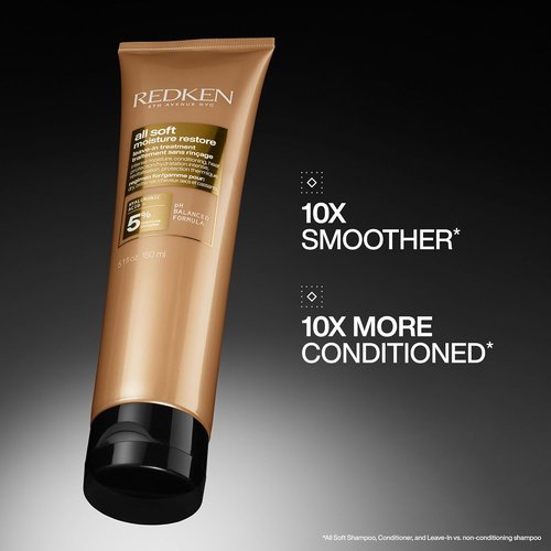 Redken All Soft Leave-In Treatment - Moisture Restore for Dry, Brittle Hair | Humidity & Frizz Protection