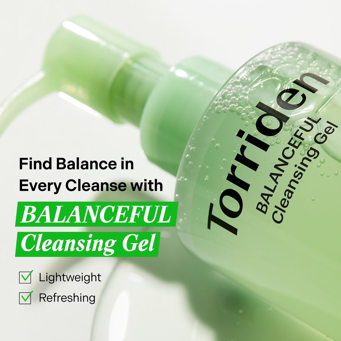 Torriden BALANCEFUL Cleansing Gel - Low pH Gentle Facial Cleanser | Soothes & Hydrates | 200ml (6.76 fl. oz.)
