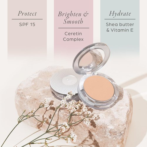 PÜR MINERALS 4-in-1 Pressed Mineral Makeup Powder Foundation - SPF 15 Compact for Medium to Full Coverage