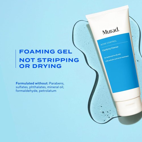 Murad Acne Control Clarifying Cleanser - Salicylic Acid & Green Tea for Deep Pore Cleansing | 6.0 oz