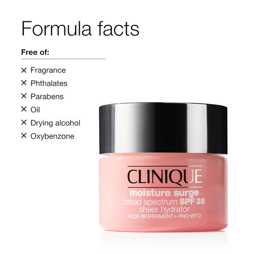 Clinique Moisture Surge Face Moisturizer - Hydrating SPF 28 with Hyaluronic Acid & Aloe Bioferment